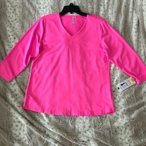 Lulu-B NWT pink 3/4 sleeve SPF blouse